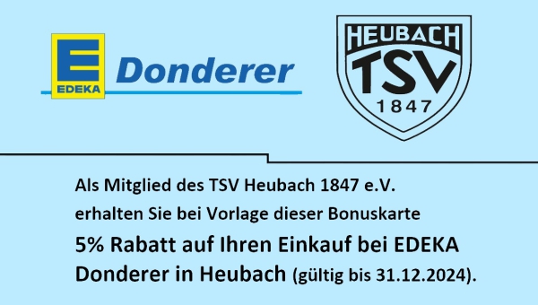 EDEKA Donderer und TSV Heubach starten Kooperation